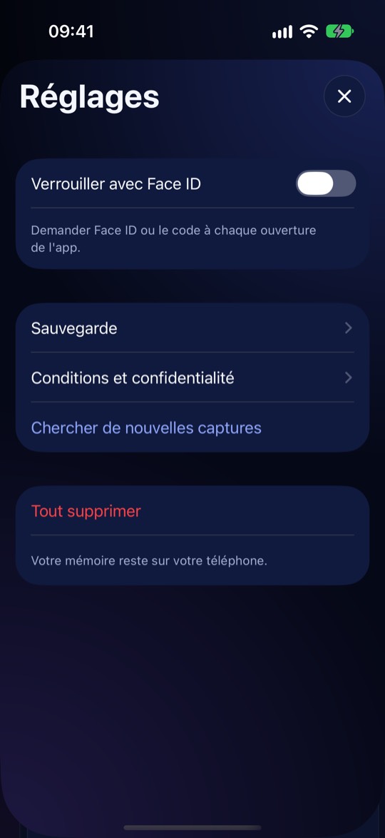 Réglages